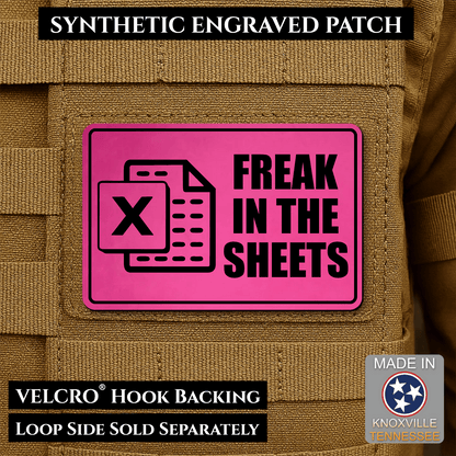 Freak In The Sheets Morale Patch 2"x3" Hook & Loop | Made in USA - LoneStar Adhesive