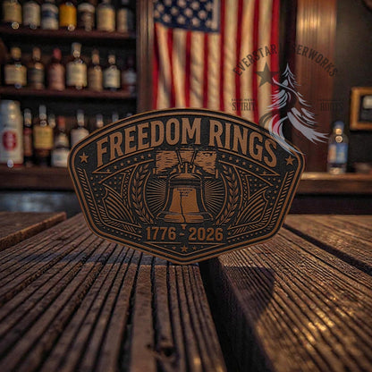 Freedom Rings 250 Years Leather Patch - LoneStar Adhesive