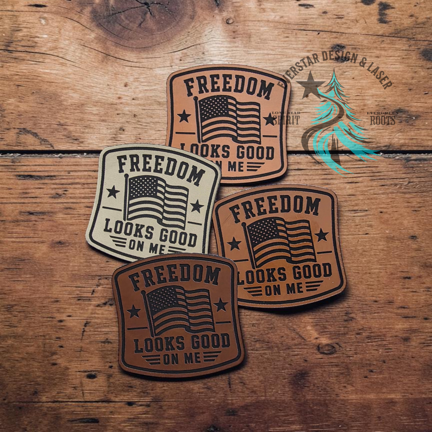 Freedom Looks Good on Me Leather Patch