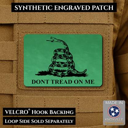 Gadsden Flag “Don’t Tread on Me” Engraved Morale Patch – 2” x 3” Hook & Loop Tactical Patch | Made in USA - LoneStar Adhesive