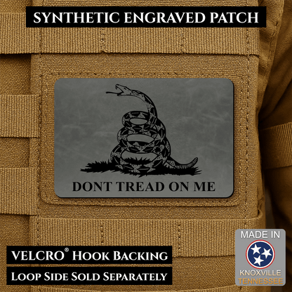 Gadsden Flag “Don’t Tread on Me” Engraved Morale Patch – 2” x 3” Hook & Loop Tactical Patch | Made in USA - LoneStar Adhesive