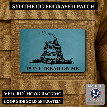 Gadsden Flag “Don’t Tread on Me” Engraved Morale Patch – 2” x 3” Hook & Loop Tactical Patch | Made in USA - LoneStar Adhesive