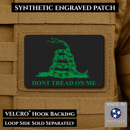 Gadsden Flag “Don’t Tread on Me” Engraved Morale Patch – 2” x 3” Hook & Loop Tactical Patch | Made in USA - LoneStar Adhesive