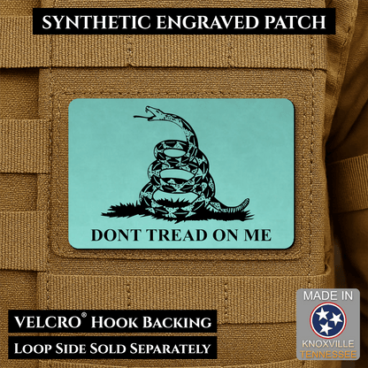 Gadsden Flag “Don’t Tread on Me” Engraved Morale Patch – 2” x 3” Hook & Loop Tactical Patch | Made in USA - LoneStar Adhesive
