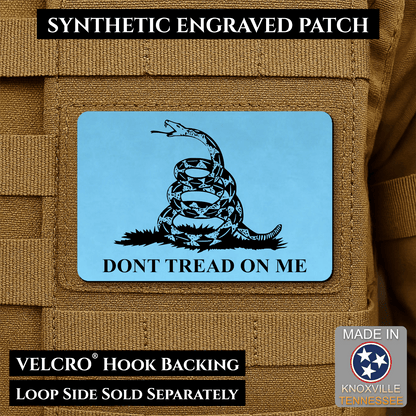 Gadsden Flag “Don’t Tread on Me” Engraved Morale Patch – 2” x 3” Hook & Loop Tactical Patch | Made in USA - LoneStar Adhesive