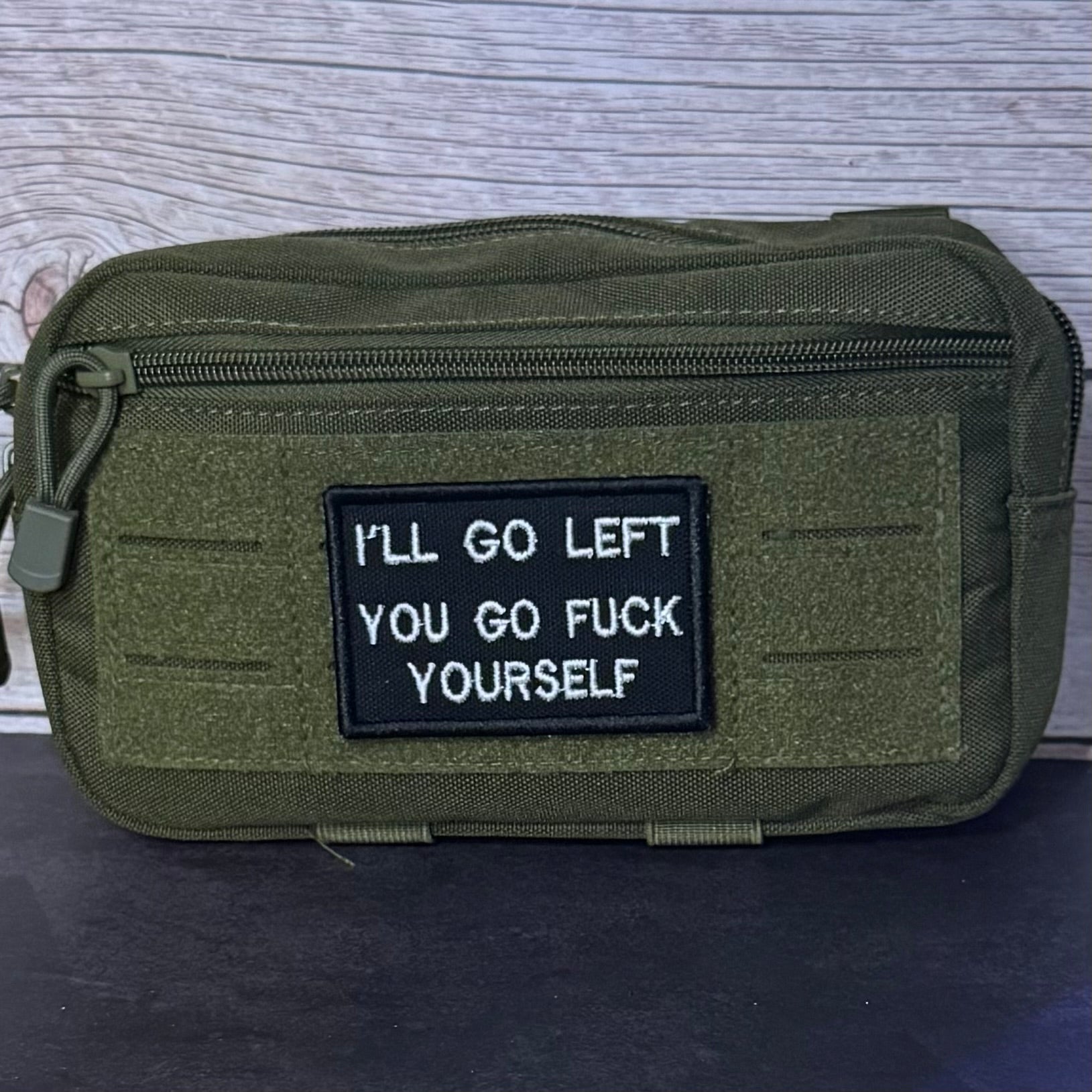 Go F*ck Yourself Funny Morale Patch, 2x3" | Made in USA | VELCRO® Brand Hook Backing - LoneStar Adhesive