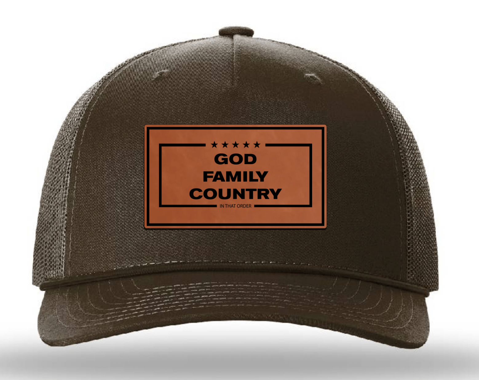 "GOD, FAMILY,COUNTRY" Leatherette Patches - LoneStar Adhesive