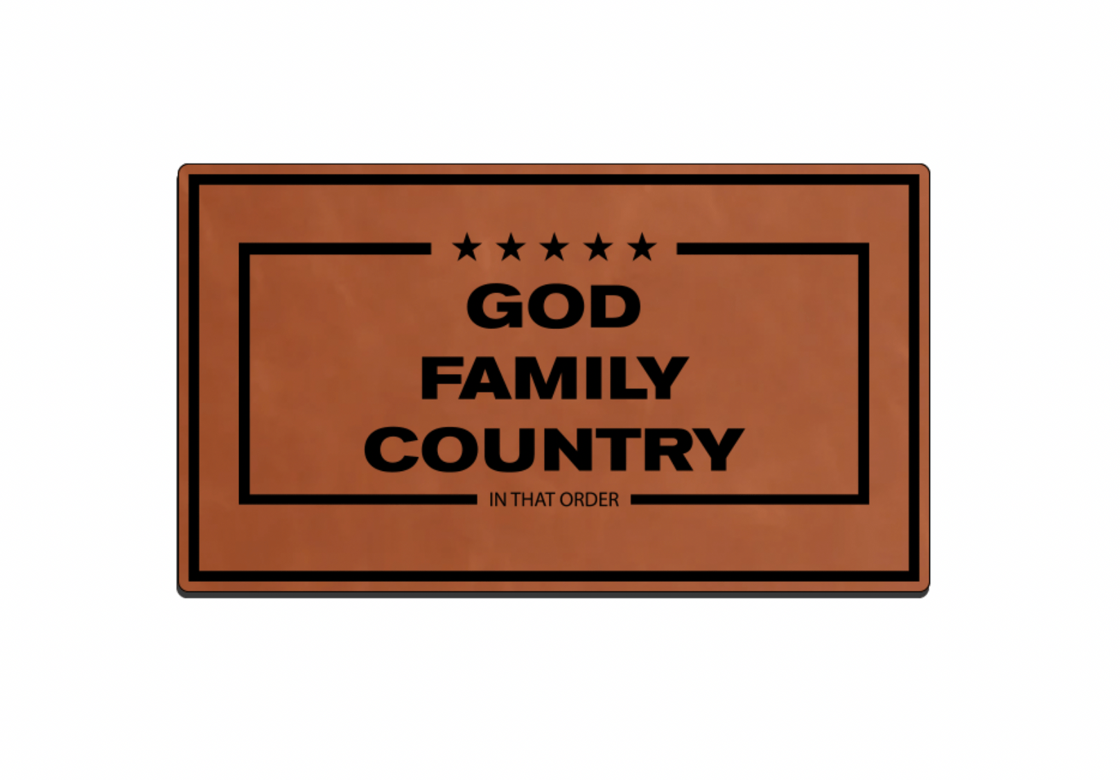 "GOD, FAMILY,COUNTRY" Leatherette Patches - LoneStar Adhesive