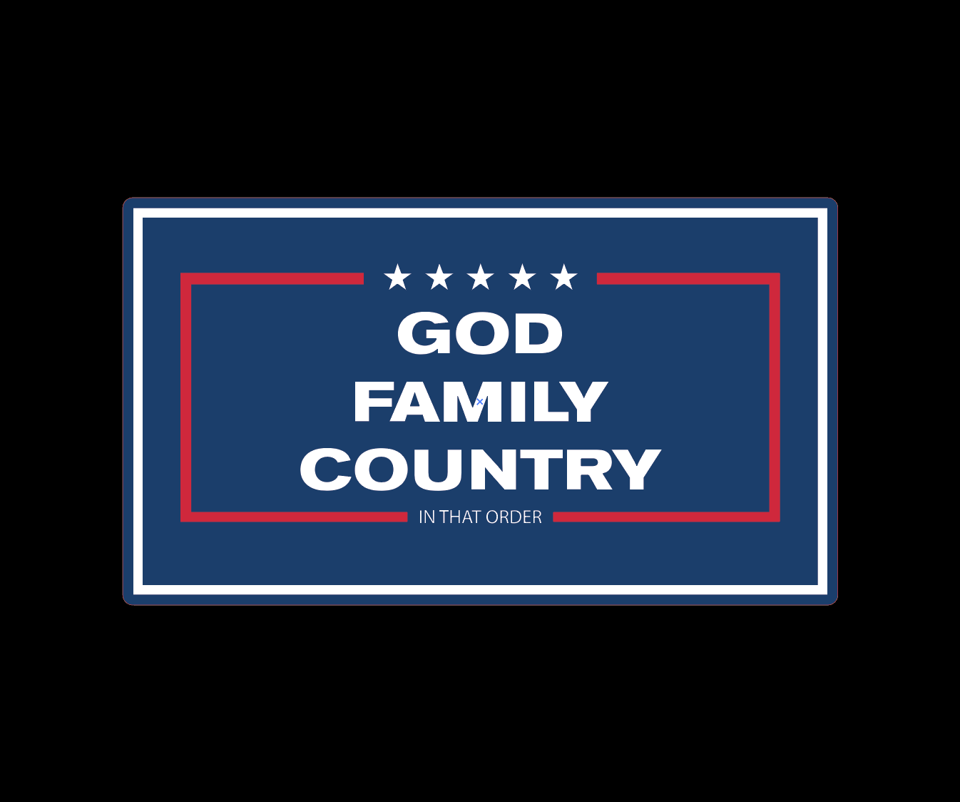 "GOD, FAMILY,COUNTRY" UV Printed Patches. (NAVY) - LoneStar Adhesive