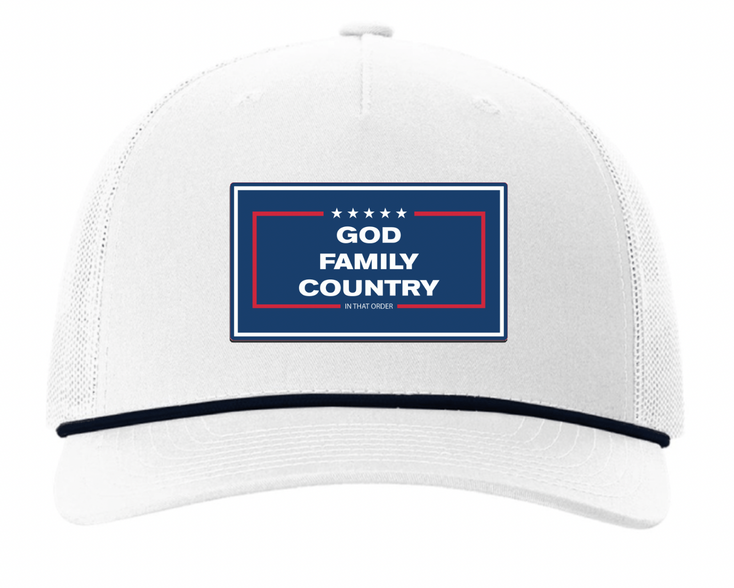 "GOD, FAMILY,COUNTRY" UV Printed Patches. (NAVY) - LoneStar Adhesive