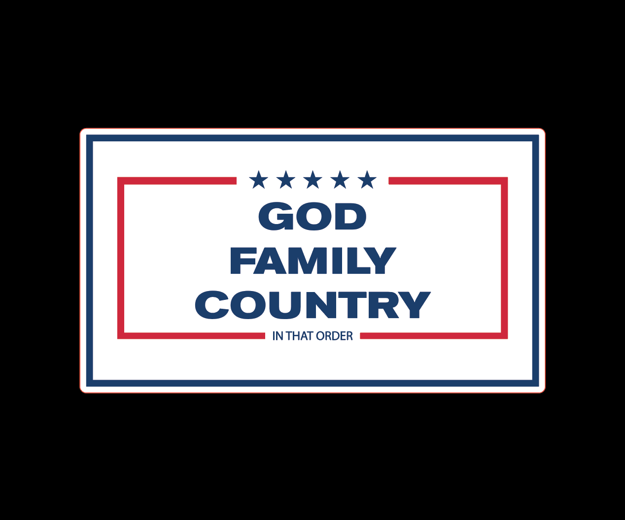 "GOD, FAMILY,COUNTRY" UV Printed Patches. (WHITE) - LoneStar Adhesive