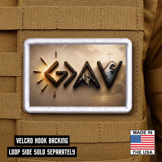 God Is Greater Than the Highs and Lows Morale Patch – Christian Faith Velcro Patch - LoneStar Adhesive