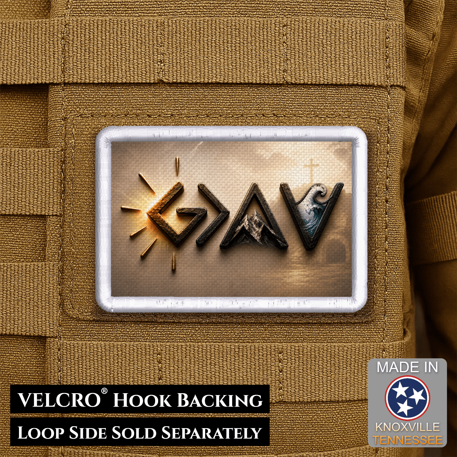 God Is Greater Than the Highs and Lows Morale Patch – Christian Faith Velcro Patch - LoneStar Adhesive