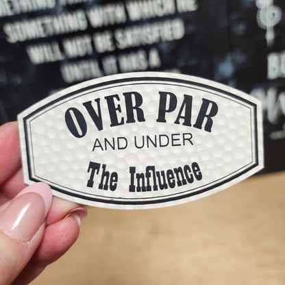 Golfing Under the Influence Engraved Leatherette Hat Patch - MR01 - LoneStar Adhesive