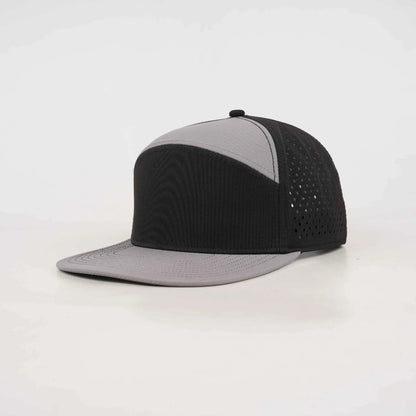 Gray Solid Flat Bill Snapback – Black Back - LoneStar Adhesive