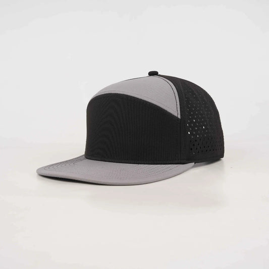 Gray Solid Flat Bill Snapback – Black Back - LoneStar Adhesive