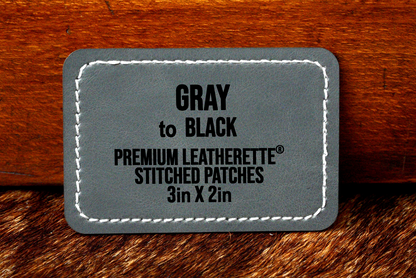 Stitched Premium Leatherette® Patches - 2"x3" Rectangle