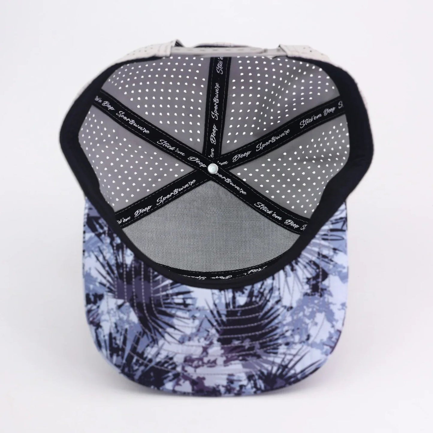 grey front with palm palms leaf prints and grey back - LoneStar Adhesive