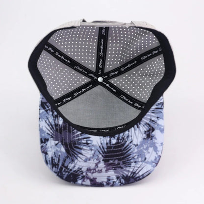 grey front with palm palms leaf prints and grey back - LoneStar Adhesive