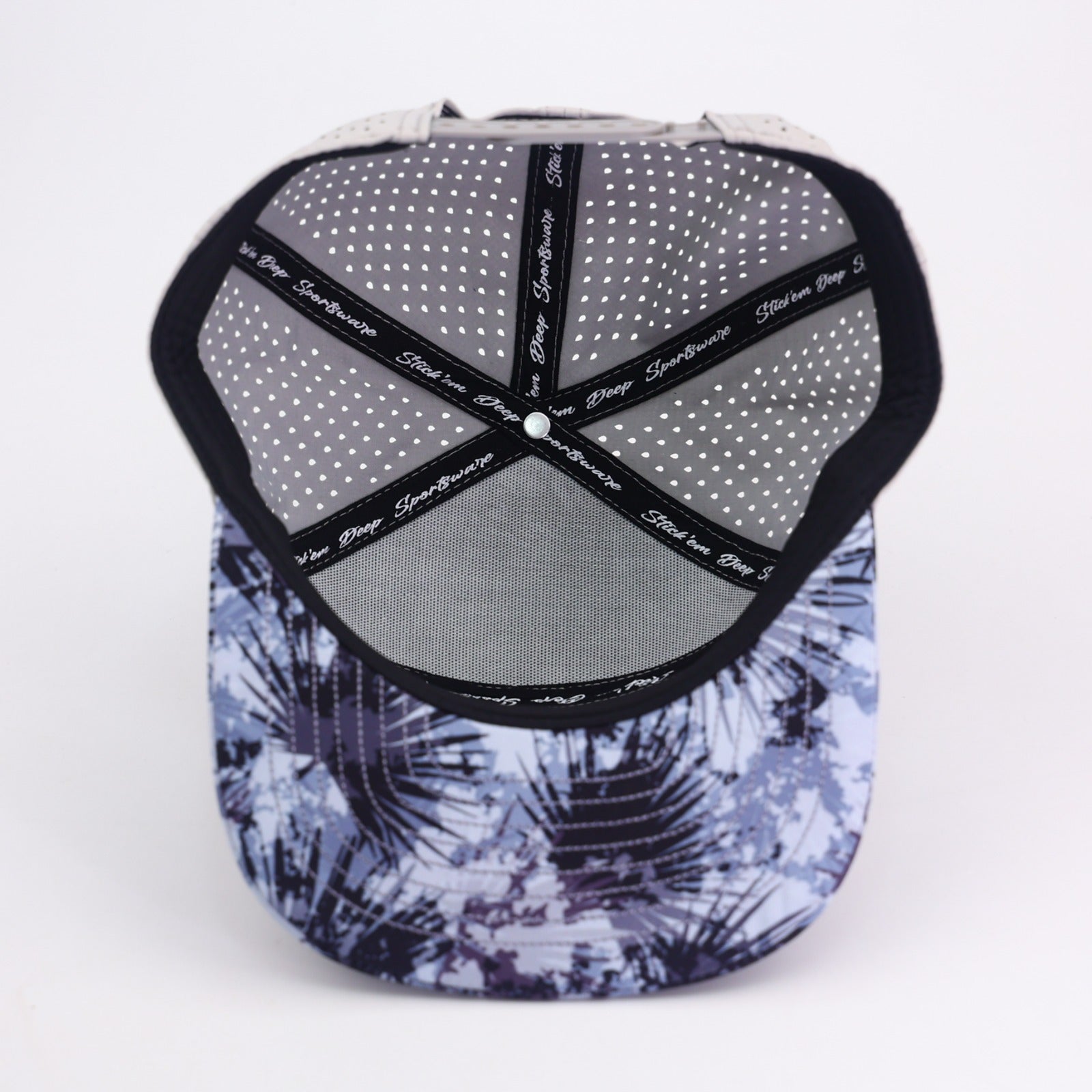 grey front with palm palms leaf prints and grey back - LoneStar Adhesive