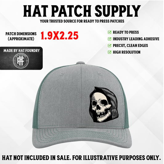 Grim Reaper UV Hat Patch - LoneStar Adhesive