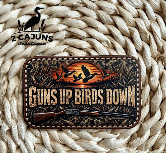 Guns Up Birds Down Hunting Patch UV Printed - #LoneStar Adhesive#