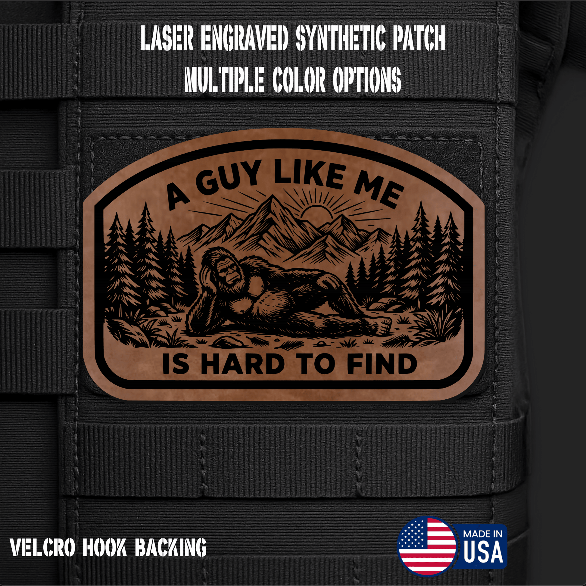 Guy Like Me is Hard to Find (Option 1) Funny Morale Patch | Made in USA | VELCRO® Brand Hook Backing - LoneStar Adhesive