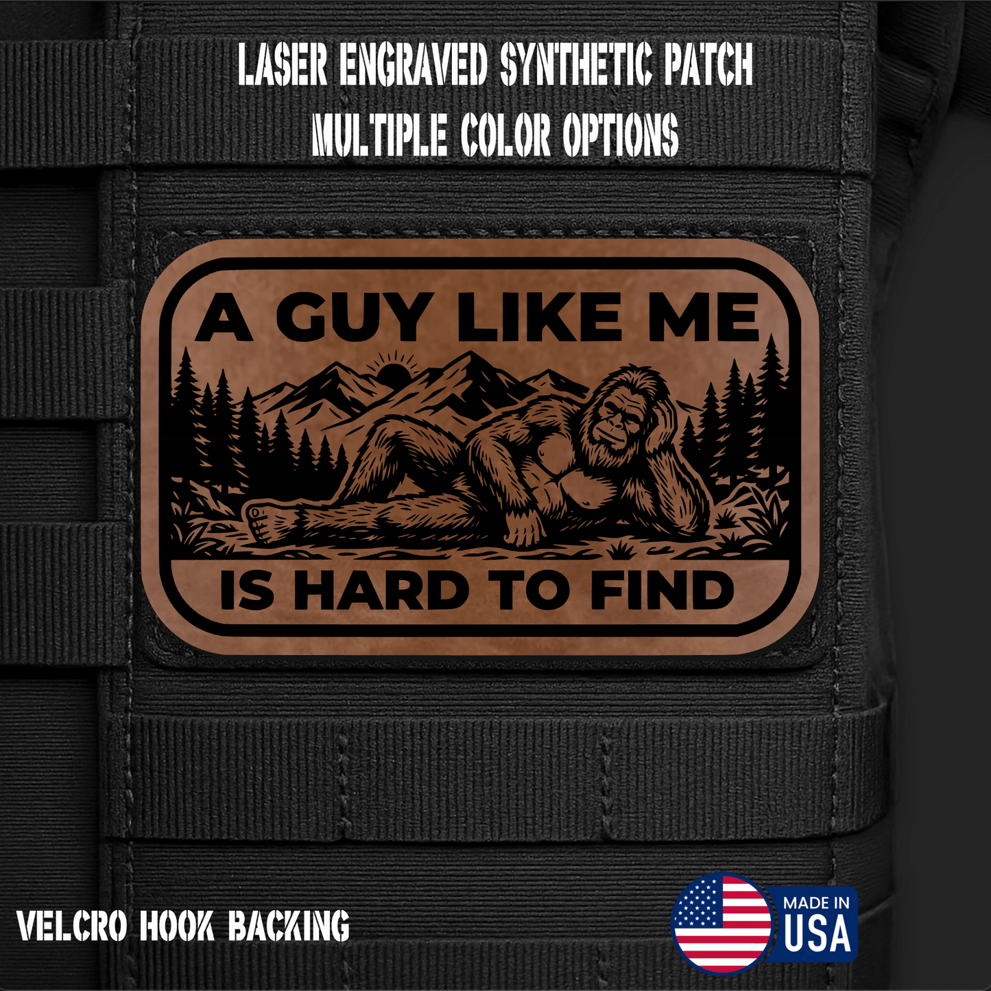 Guy Like Me is Hard to Find (Option 2) Funny Morale Patch | Made in USA | VELCRO® Brand Hook Backing - LoneStar Adhesive