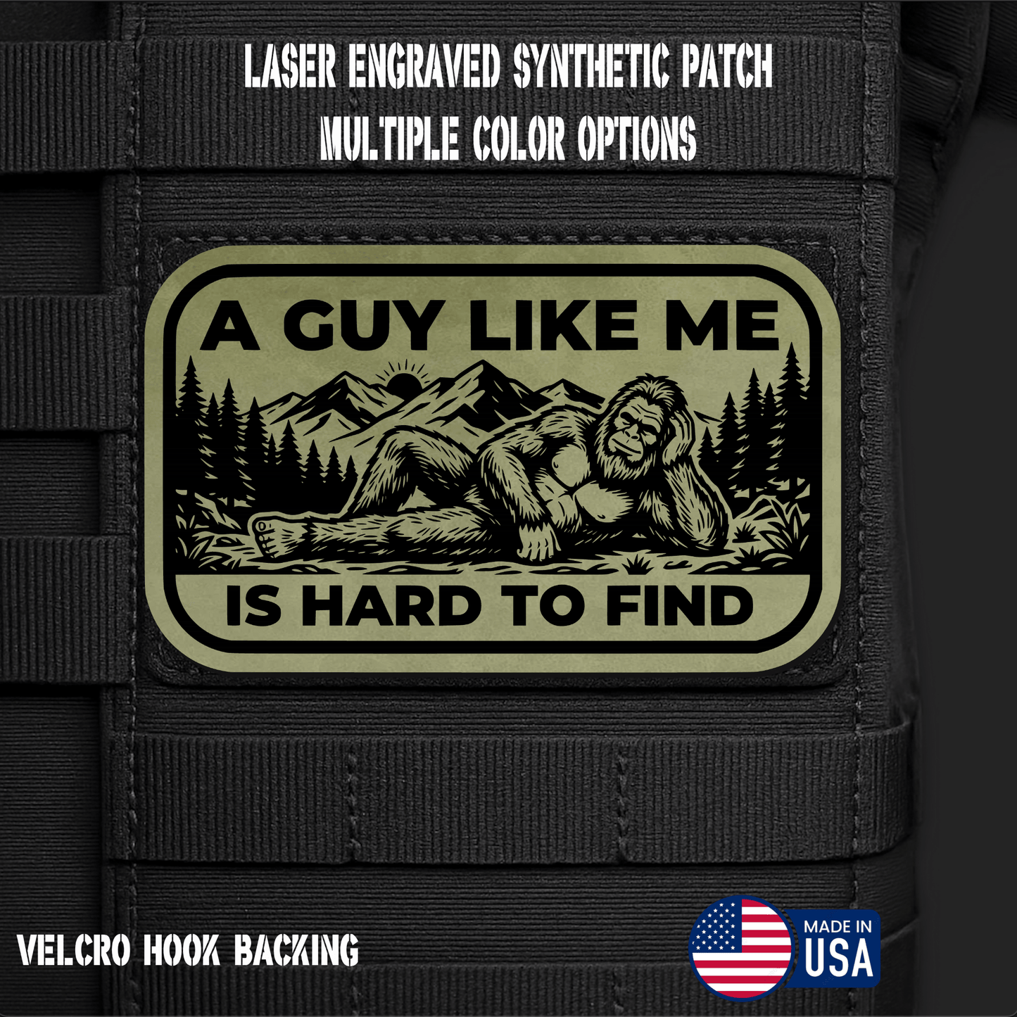 Guy Like Me is Hard to Find (Option 2) Funny Morale Patch | Made in USA | VELCRO® Brand Hook Backing - LoneStar Adhesive