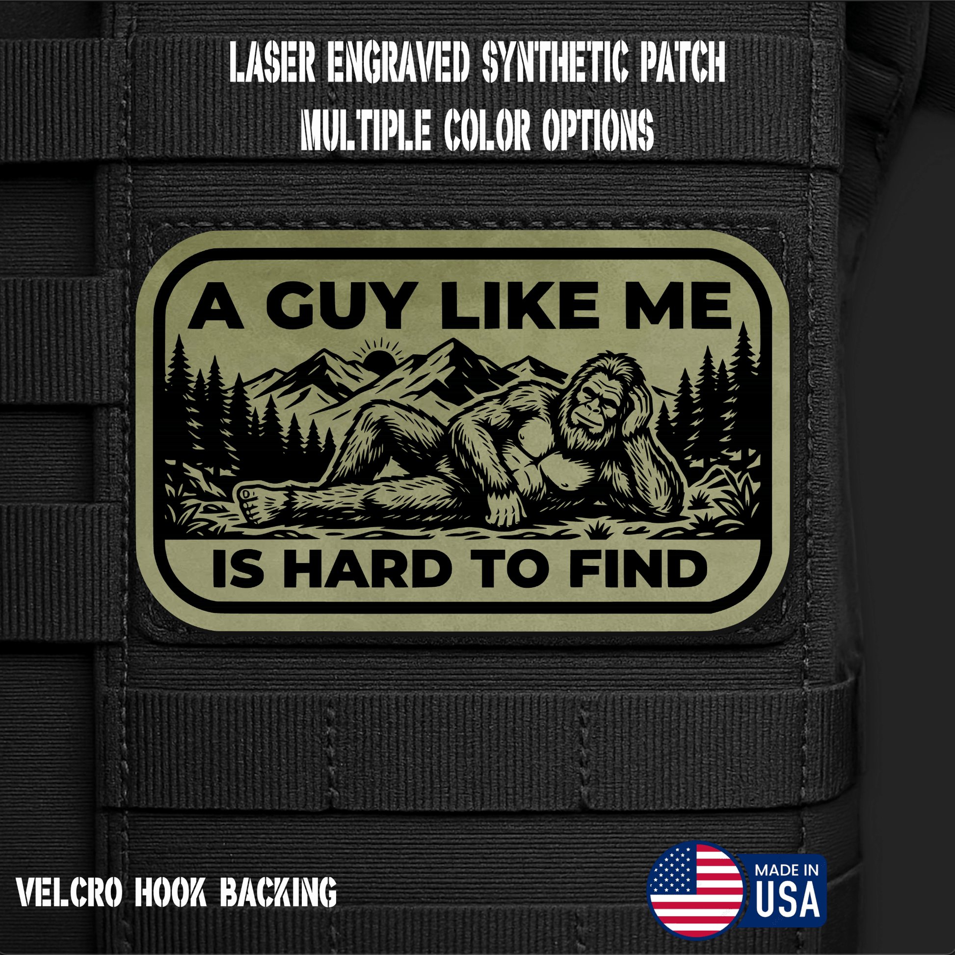 Guy Like Me is Hard to Find (Option 2) Funny Morale Patch | Made in USA | VELCRO® Brand Hook Backing - LoneStar Adhesive