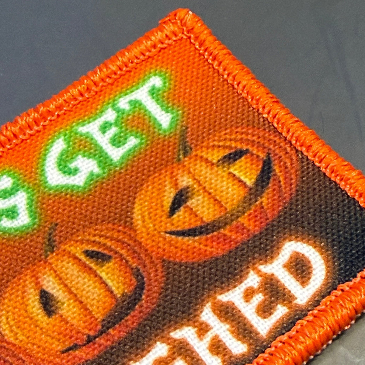 Halloween Smashed Pumpkins Funny Printed Morale Patch, 2x3" | VELCRO® Brand Hook Backing - #LoneStar Adhesive#