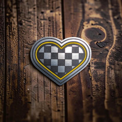 Classic Checkered Heart Hat Patch