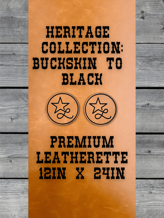 Heritage Collection: Buckskin Durra - Bull Premium Leatherette™ Sheets (12x24) - #LoneStar Adhesive#