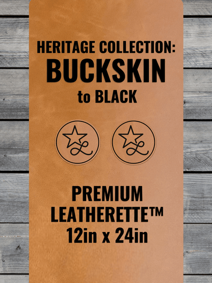 Heritage Collection: Buckskin Durra - Bull Premium Leatherette™ Sheets (12x24) - #LoneStar Adhesive#