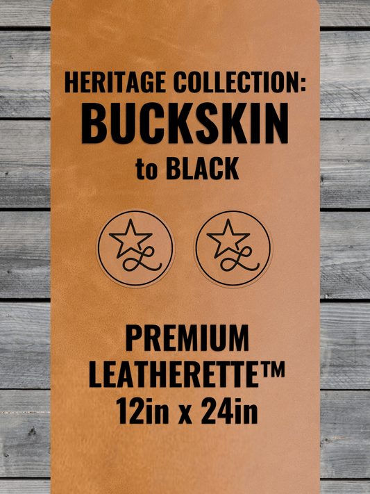 Heritage Collection: Buckskin Durra - Bull Premium Leatherette™ Sheets (12x24) - #LoneStar Adhesive#