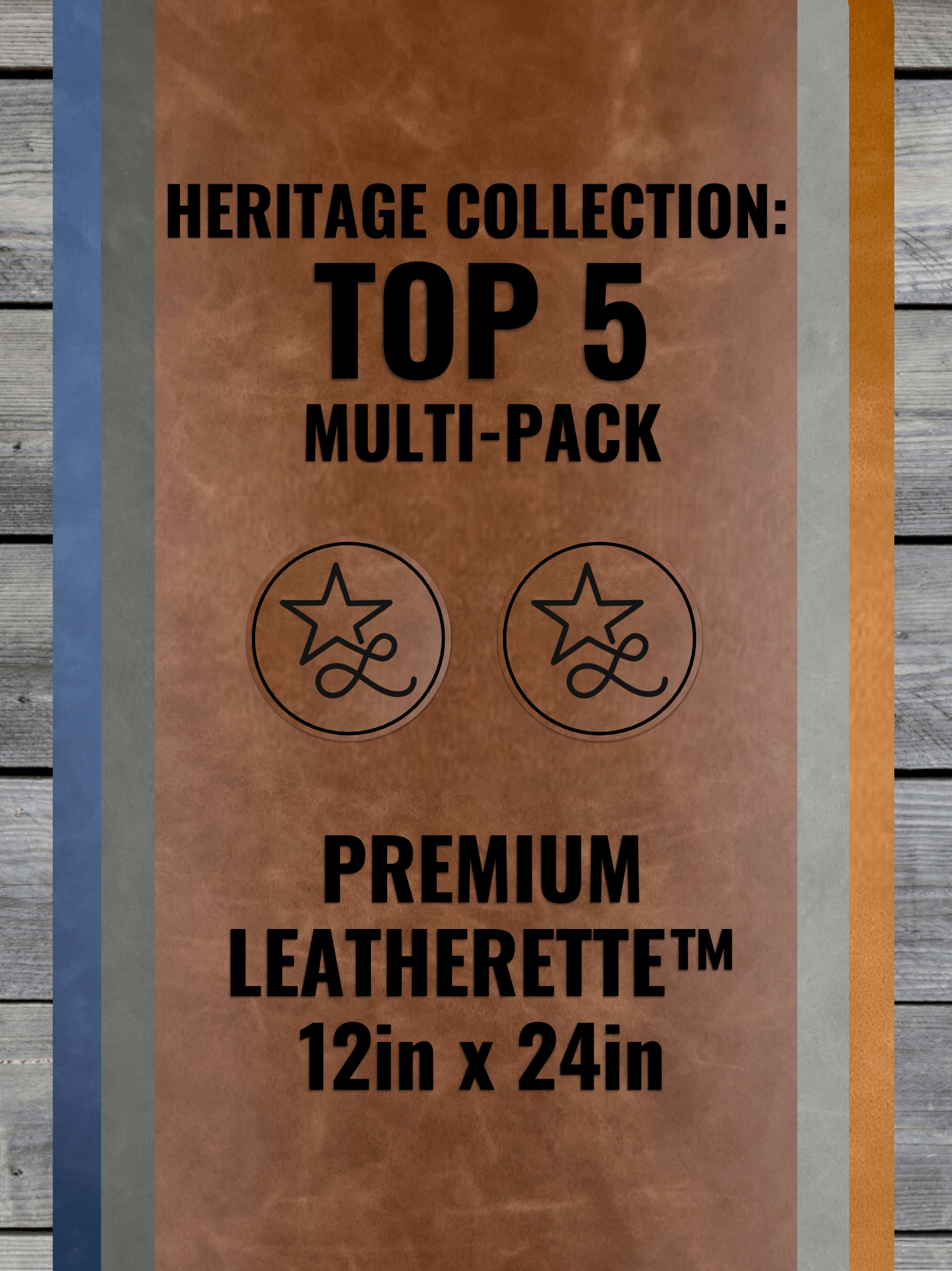 Heritage Collection: Multi - Pack Durra - Bull Premium Leatherette™ Sheets (12x24) - #LoneStar Adhesive#