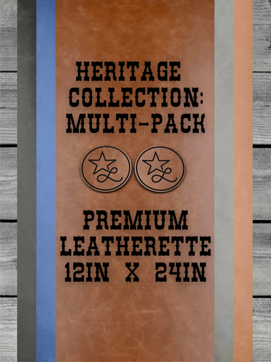 Heritage Collection: Multi - Pack Durra - Bull Premium Leatherette™ Sheets (12x24) - #LoneStar Adhesive#
