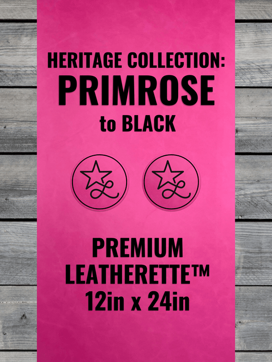 Heritage Collection: Primrose / Black Durra - Bull Premium Leatherette™ Sheets (12x24) - #LoneStar Adhesive#