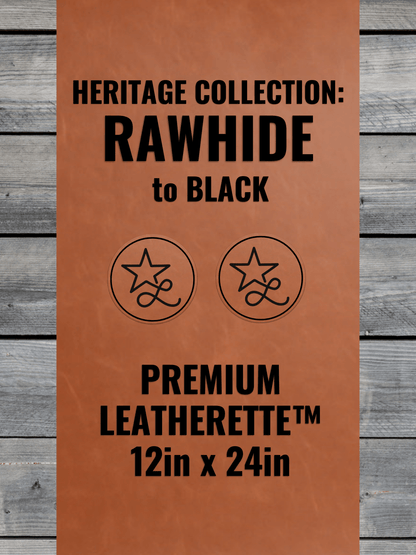 Heritage Collection: Rawhide Durra - Bull Premium Leatherette™ Sheets (12x24) - #LoneStar Adhesive#