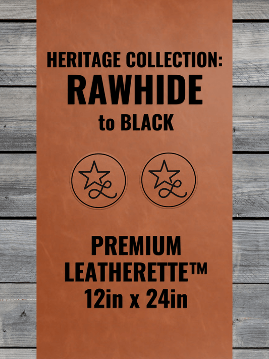 Heritage Collection: Rawhide Durra - Bull Premium Leatherette™ Sheets (12x24) - #LoneStar Adhesive#