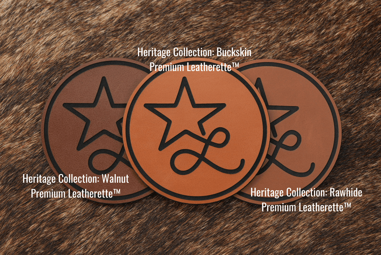 Heritage Collection: Rawhide Durra - Bull Premium Leatherette™ Sheets (12x24) - #LoneStar Adhesive#