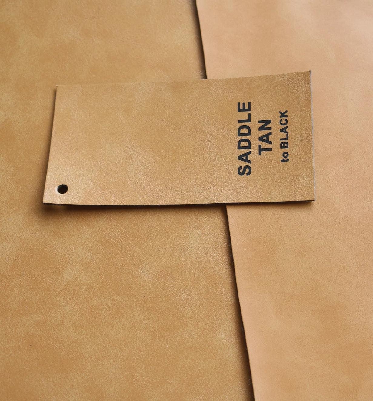 Heritage Collection: Saddle Tan / Black Durra - Bull Premium Leatherette® Sheets (12x24) - LoneStar Adhesive