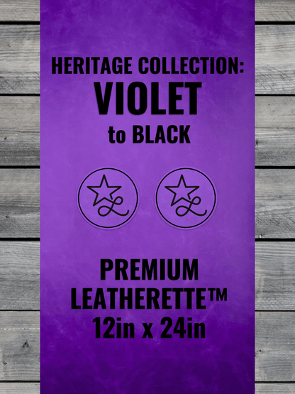 Heritage Collection: Violet / Black Durra - Bull Premium Leatherette™ Sheets (12x24) - #LoneStar Adhesive#