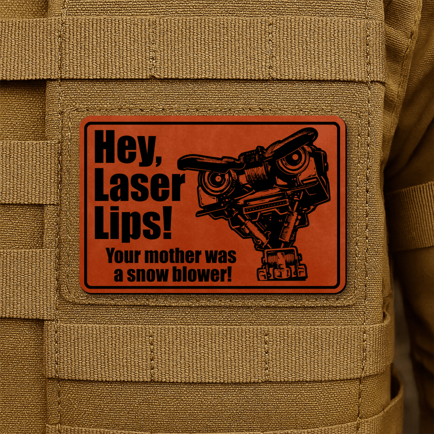 Hey Laser Lips Morale Patch 2"x3" Hook & Loop | Made in USA - LoneStar Adhesive