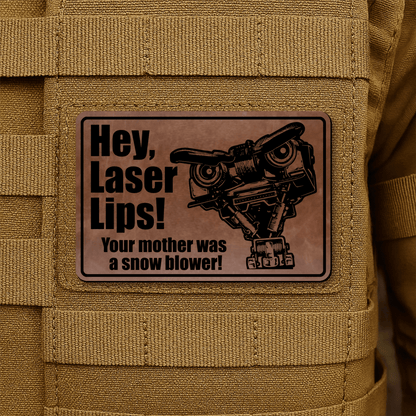 Hey Laser Lips Morale Patch 2"x3" Hook & Loop | Made in USA - LoneStar Adhesive