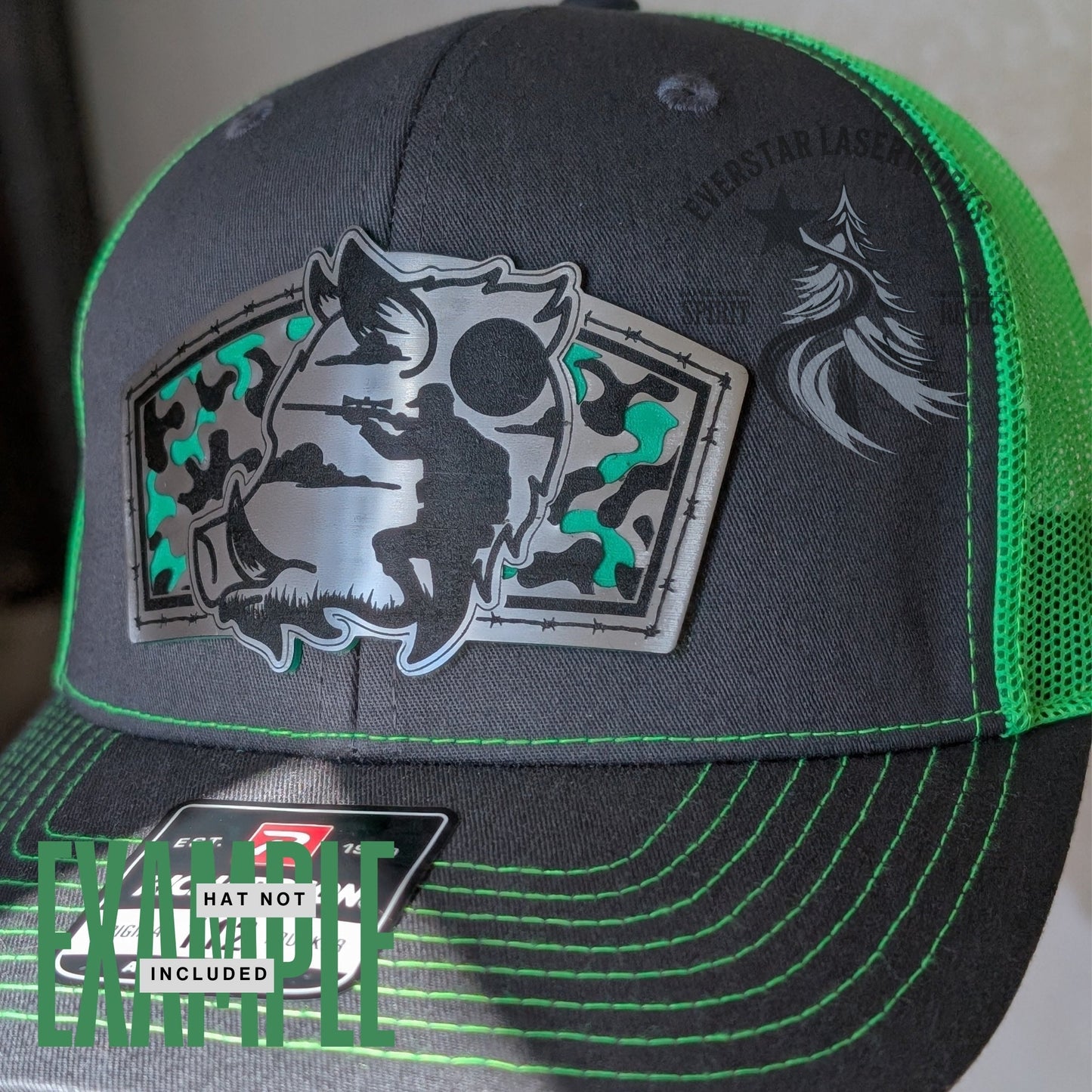 Hog Patrol Hunter Stainless Acrylic Patch - LoneStar Adhesive