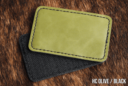 Hook & Loop Premium Leatherette® Patches - 2"x3" Rectangle - LoneStar Adhesive