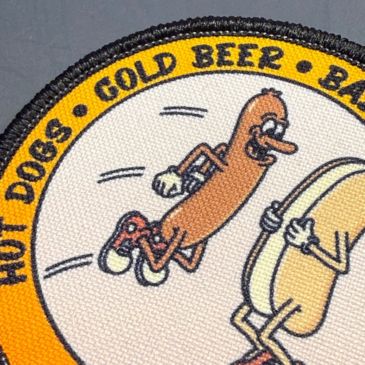 Hot Dogs, Cold Beer and Bad Decisions Funny Printed Morale Patch, 3" Round | VELCRO® Brand Hook Backing - #LoneStar Adhesive#