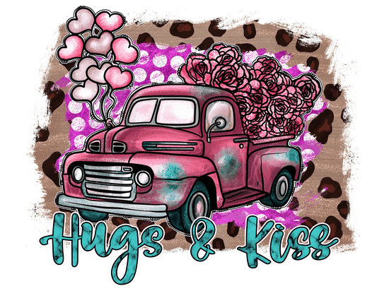 "Hugs & Kiss" DTF TRANSFER - #LoneStar Adhesive#