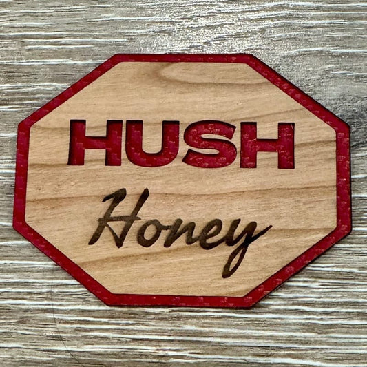 Hush Honey Iron-On Wood and Leatherette Patch - #LoneStar Adhesive#